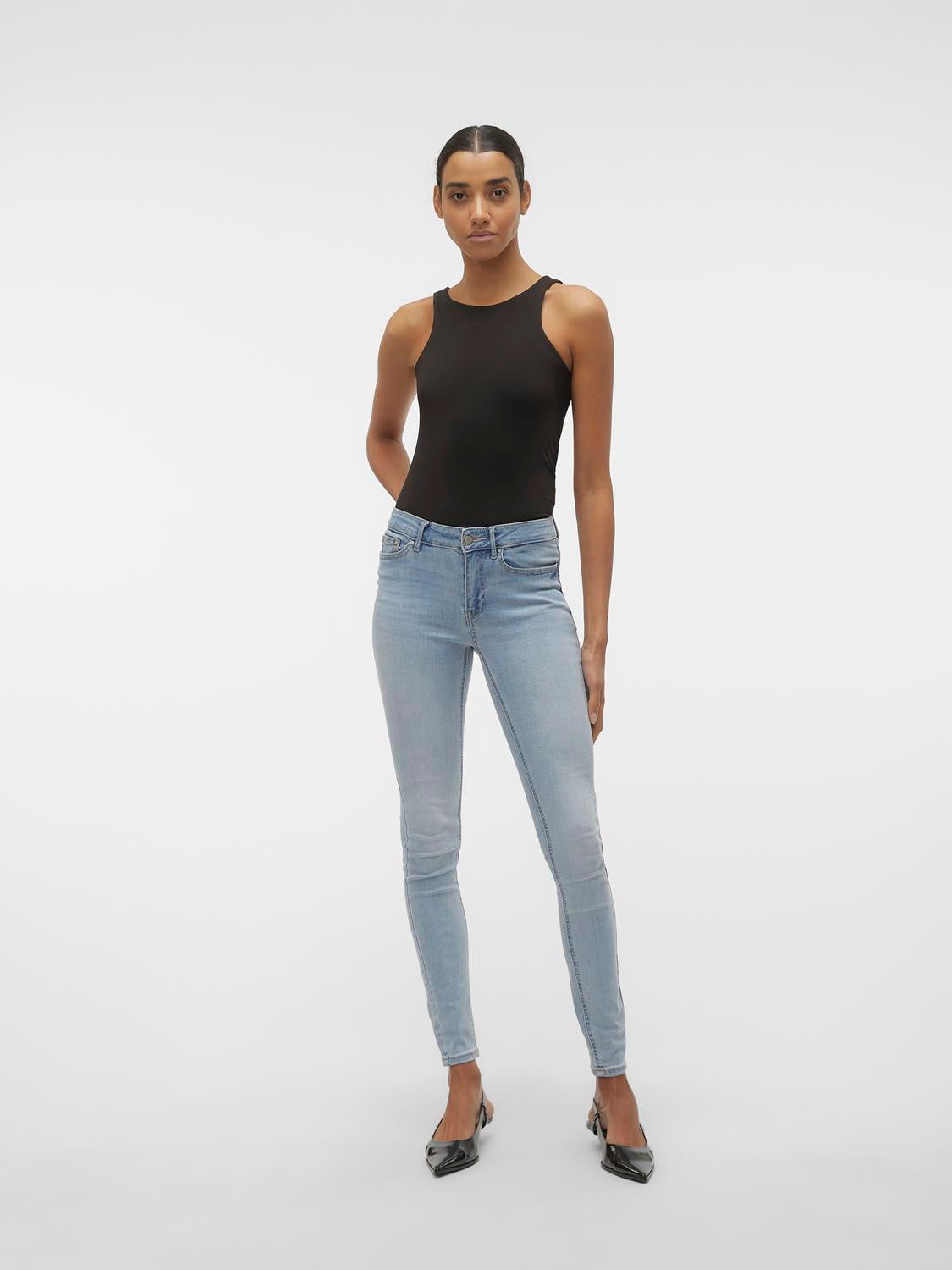 VMFLASH Skinny Jeans - Light Blue Denim